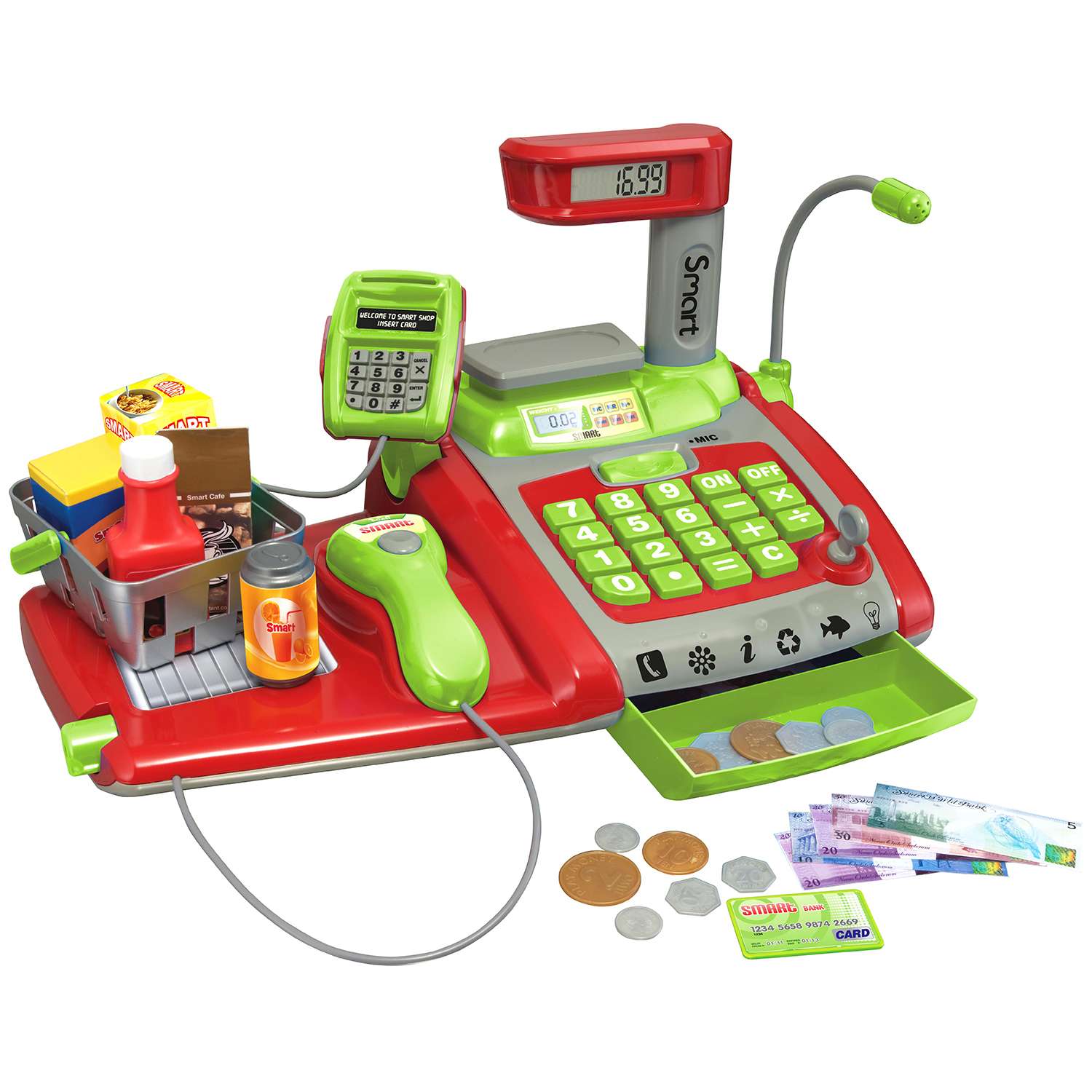Игра касса в магазине. Кассовый аппарат 66028. Детская касса HTI Smart. Игрушечная касса. Кассовый аппарат для детей.