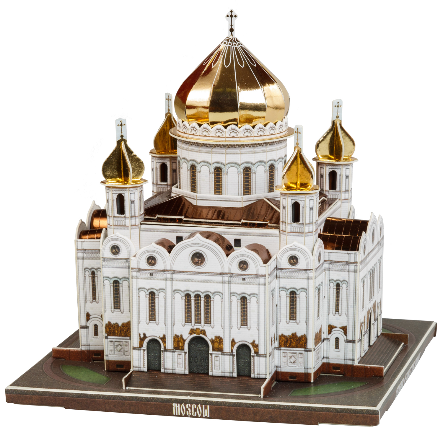 Сборная модель Умная бумага Города в миниатюре Храм Христа Спасителя 532 532 - фото 1