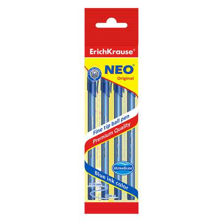 Набор шариковых ручек ErichKrause Neo Stick Original 0.7 Синий 4шт 47634