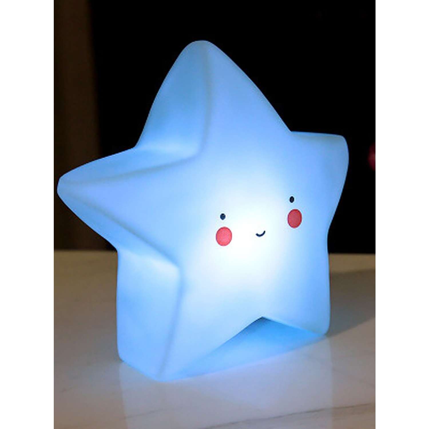 Лампа настольная светодиодная LATS ночник детский звезда голубая - фото 8