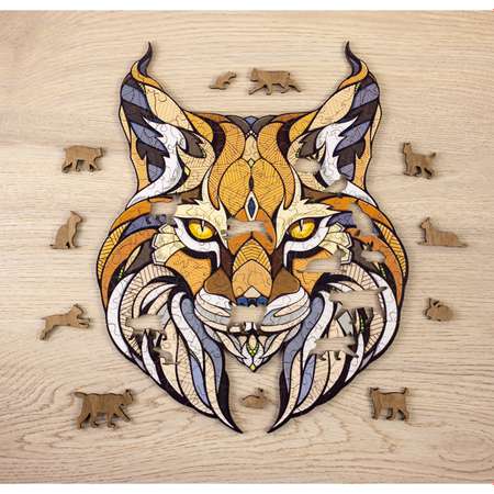 Деревянный пазл Eco Wood Art (EWA) Рысь L 35x28 см