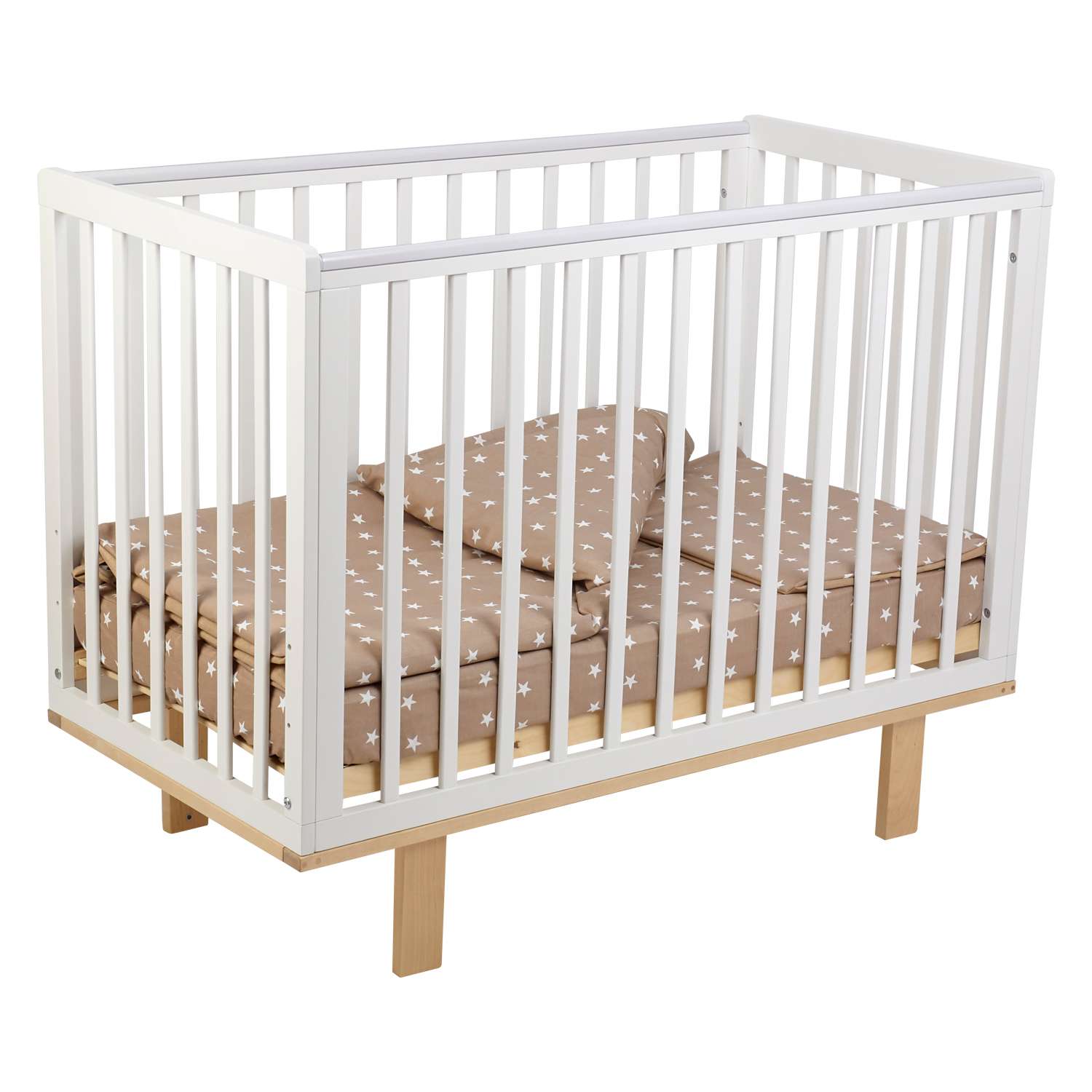 Кроватка детская Polini kids Simple 340 Белый-Натуральный - фото 14