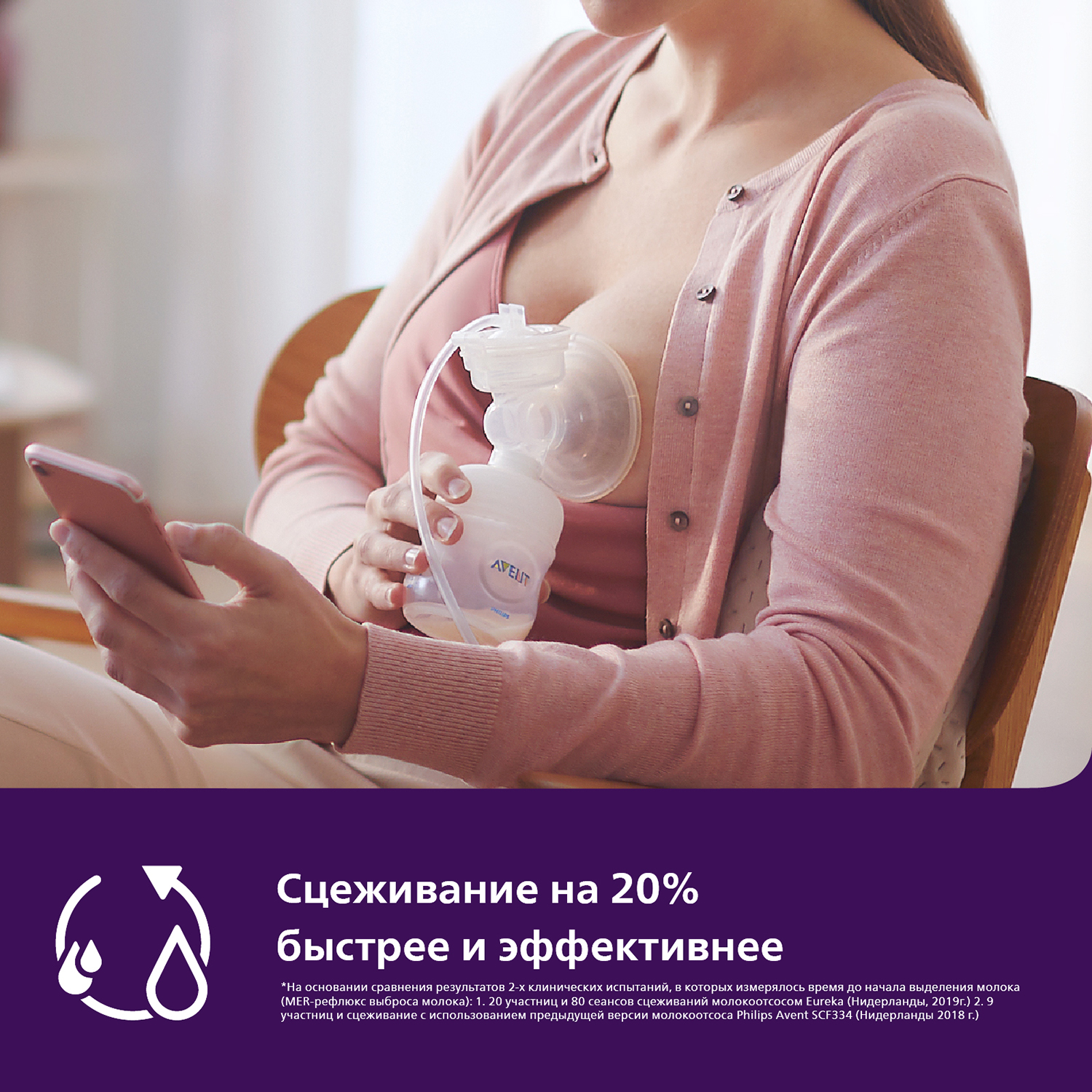 Молокоотсос Philips Avent Plus электронный SCF391/11 - фото 4