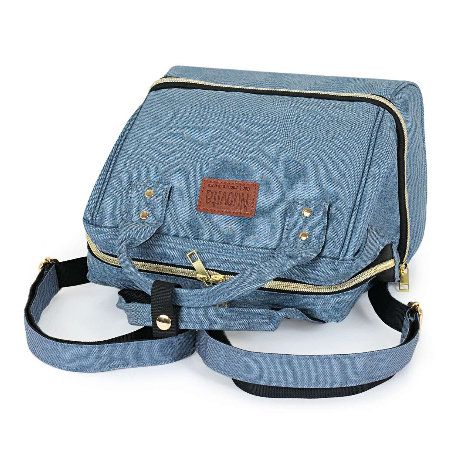 Рюкзак для мамы Nuovita CAPCAP mini Голубой - фото 16