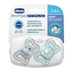 Пустышка CHICCO Physio Light 2шт 2-6мес силикон Blue рисунок стрелочки нейтральный