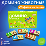 Домино детское Алатойс настольная игра Лото Животные