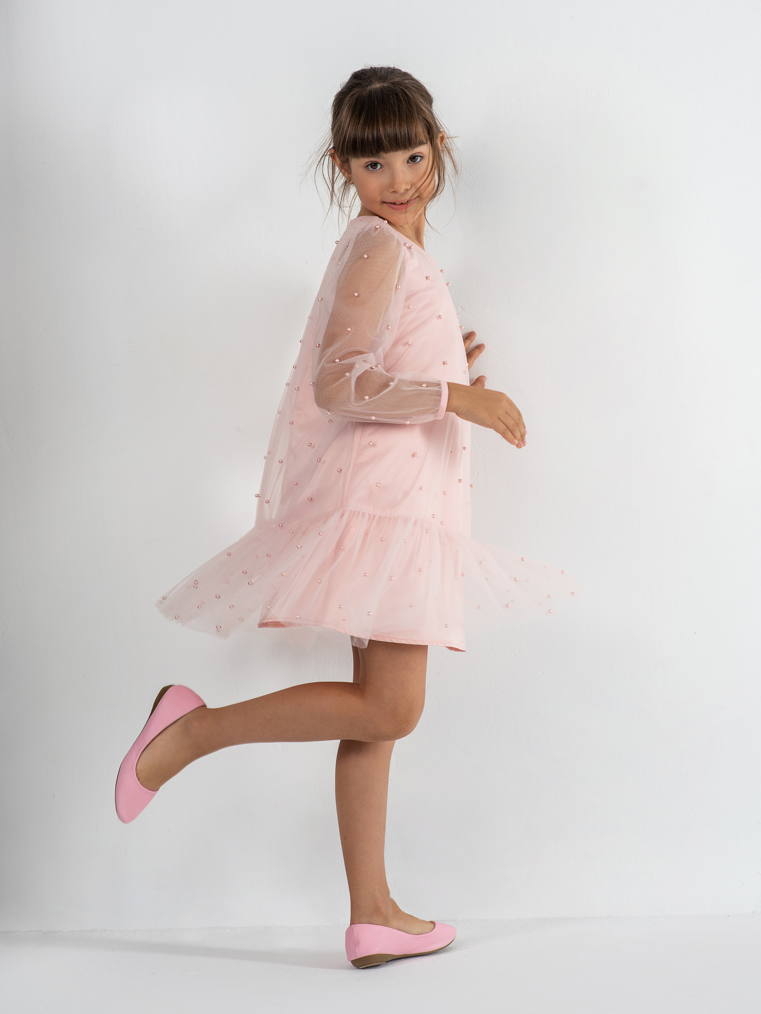 Платье LisaWeta D-078-23 розовый - фото 3