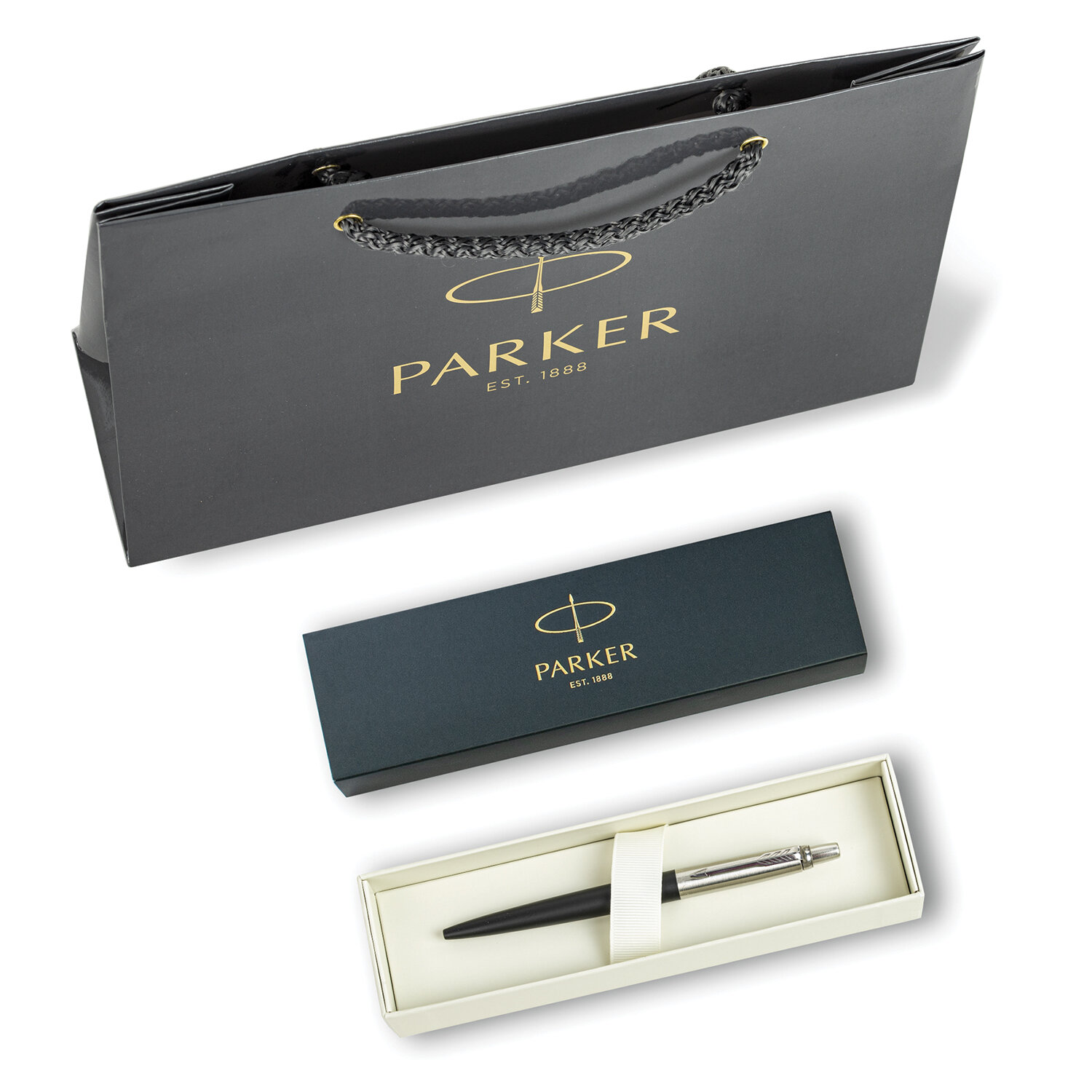 Ручка шариковая PARKER синяя красивая Parker подарочная в пакете - фото 6