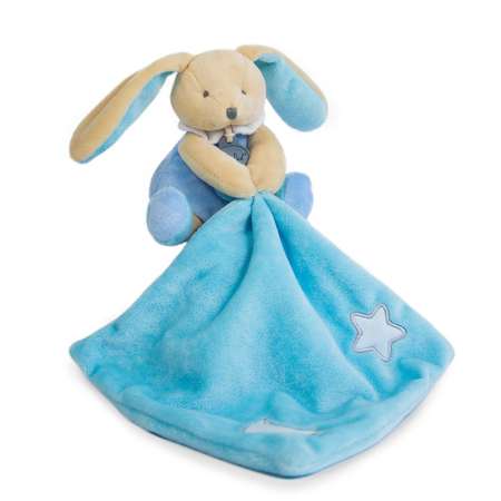 Игрушка Doudou et compagnie  комфортер с платочком зайчик светящийся в темноте