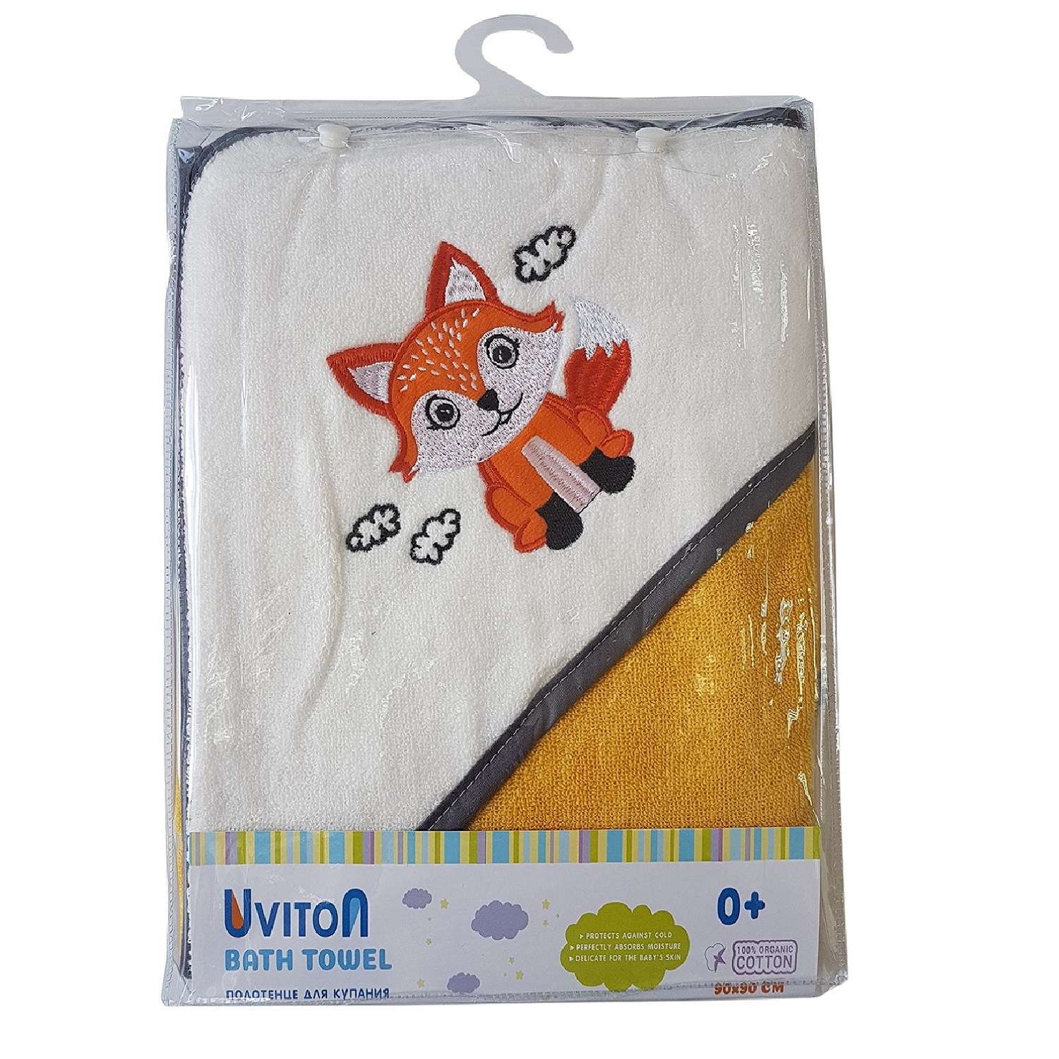 Полотенце Uviton с уголком махровое мягкое хлопковое 0028/03 Little Fox - фото 10