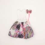 Одежда для кукол VIANA типа Барби Платье и аксессуар цвет белый/розовый