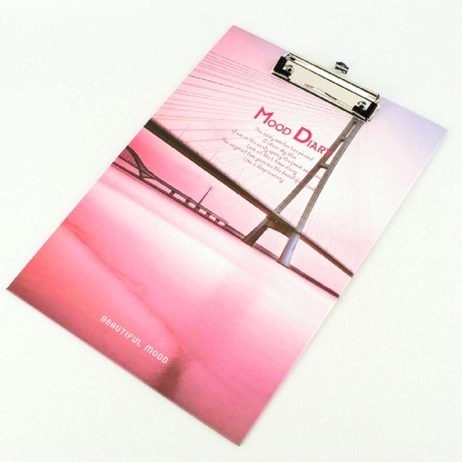 Планшет А4 с зажимом картонный Darvish клипборд розовый - фото 2