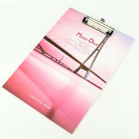 Планшет А4 с зажимом картонный Darvish клипборд розовый