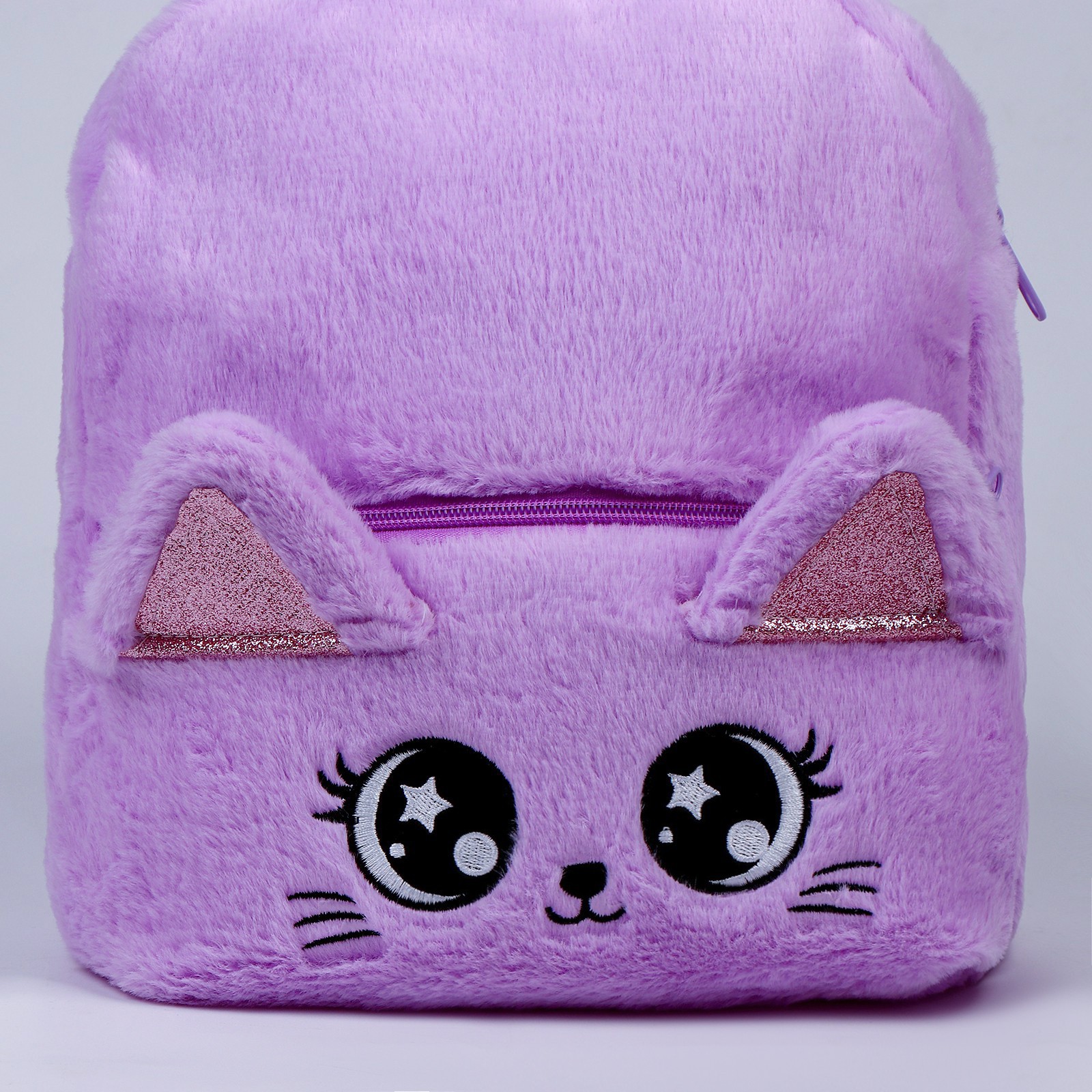 Рюкзак детский плюшевый Milo Toys «Котик» цвет фиолетовый - фото 4
