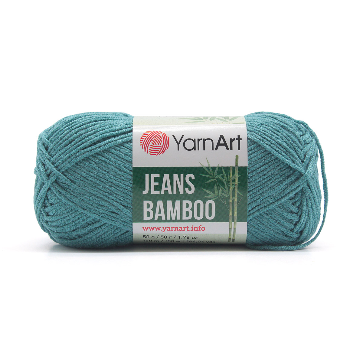 Пряжа для вязания YarnArt Jeans bamboo 50 гр 150 м бамбук полиакрил мягкая матовая 10 мотков 121 серо-зеленый - фото 4