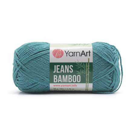 Пряжа для вязания YarnArt Jeans bamboo 50 гр 150 м бамбук полиакрил мягкая матовая 10 мотков 121 серо-зеленый