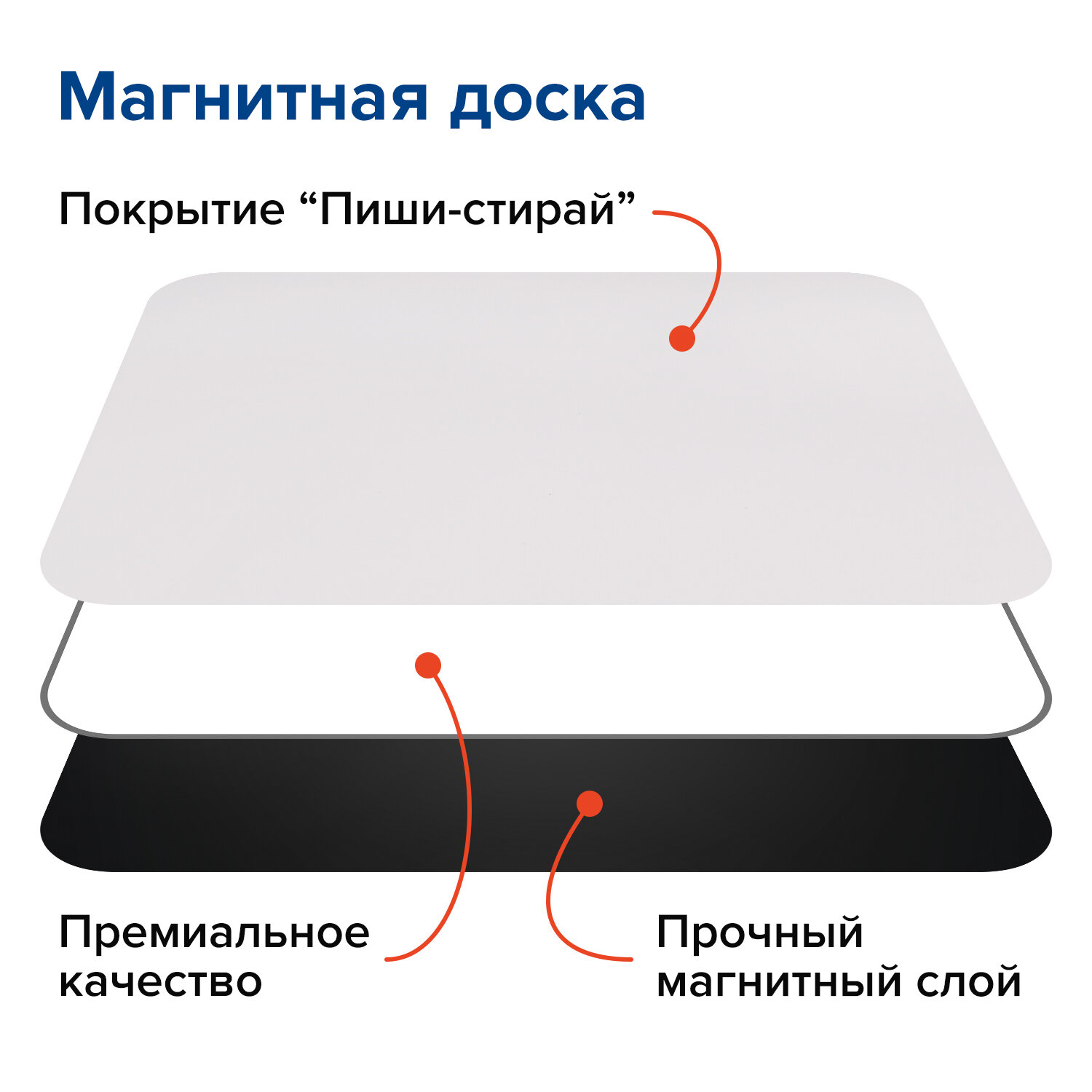 Планинг Brauberg магнитный на холодильник для заметок 42х30 см с маркером и салфеткой - фото 3