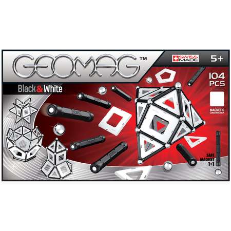 Конструктор магнитный GEOMAG Black/White 104 детали