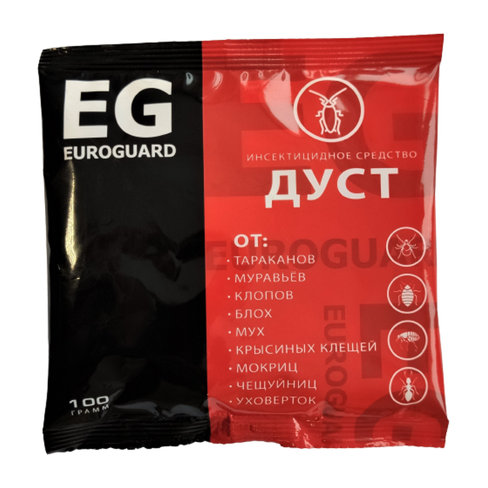 Дуст EG EUROGUARD от тараканов муравьёв клопов блох 100г - фото 1