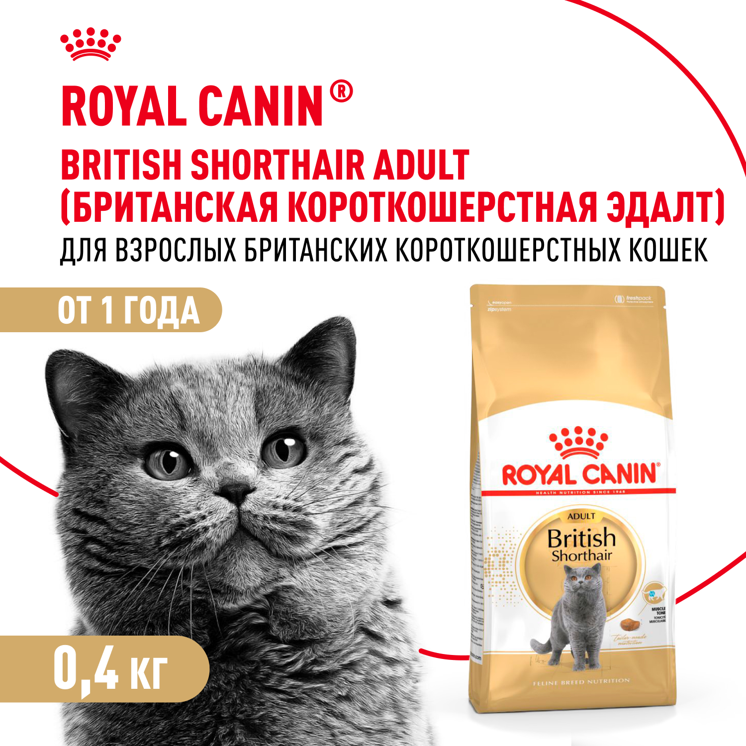 Сухой корм для кошек ROYAL CANIN 0.4 кг (полнорационный) - фото 1