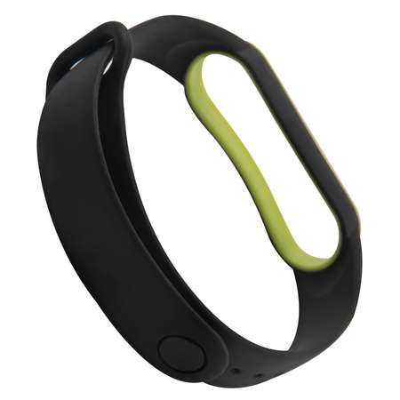 Ремешок RedLine двухцветный Xiaomi Mi Band 5-Mi Smart Band 6 черный с желтым