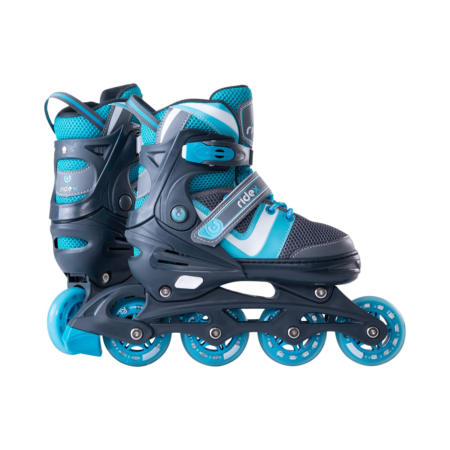 Ролики раздвижные RIDEX Inline skates Wing Blue plastic M - фото 4