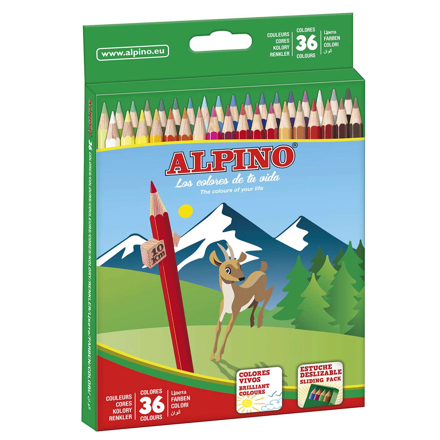 Карандаши ALPINO цветные шестигранные 36 цв. - фото 1