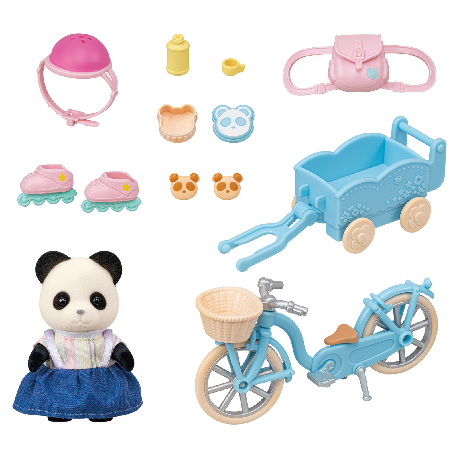 Sylvanian Families Прогулка на велосипеде и катание на роликах