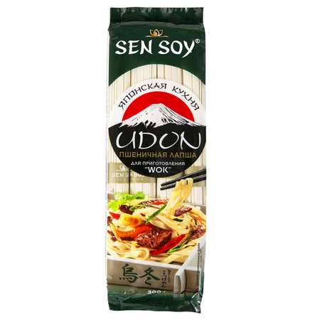 Лапша пшеничная Sen Soy Udon широкая 300гр