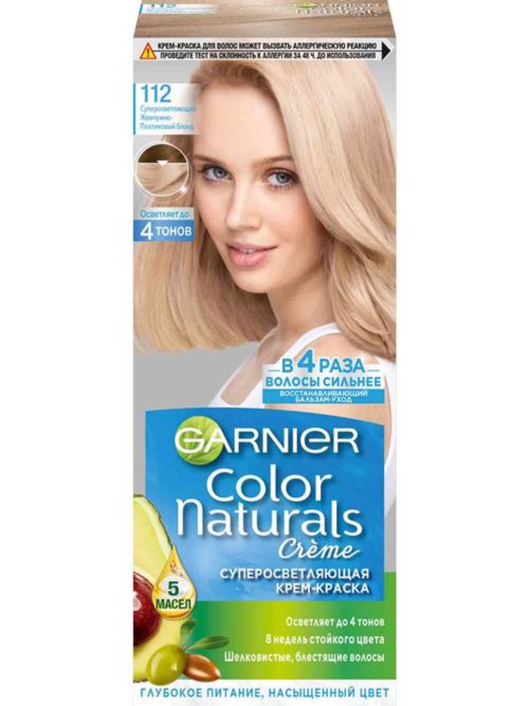 Крем-краска GARNIER Color Naturals 112 Суперосветляющий жемчужно-платиновый блонд - фото 1