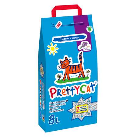 Наполнитель для кошек PrettyCat Naturel впитывающий Лаванда 4кг