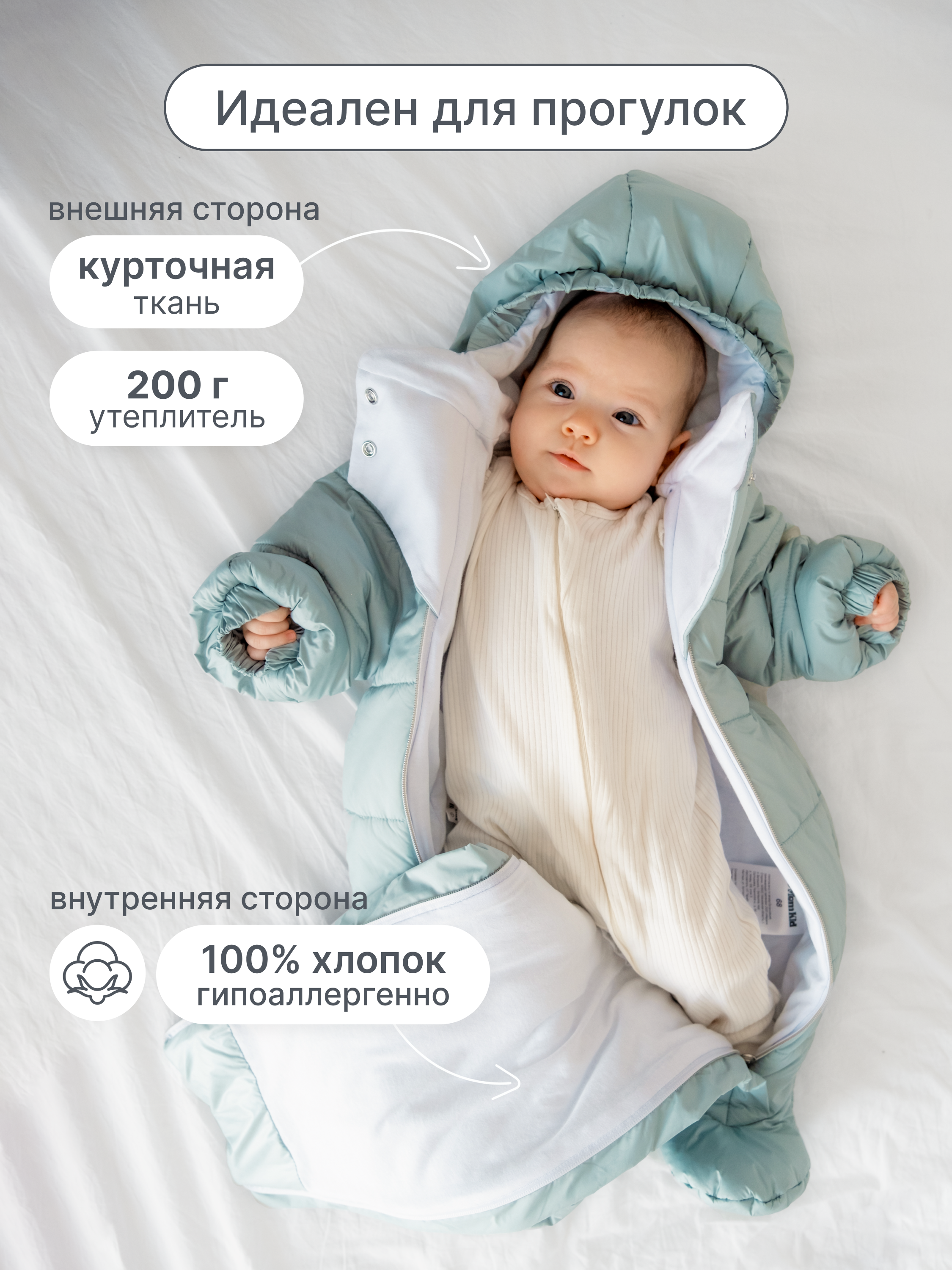 Комбинезон демисезонный MomKid Tiny-MT - фото 3