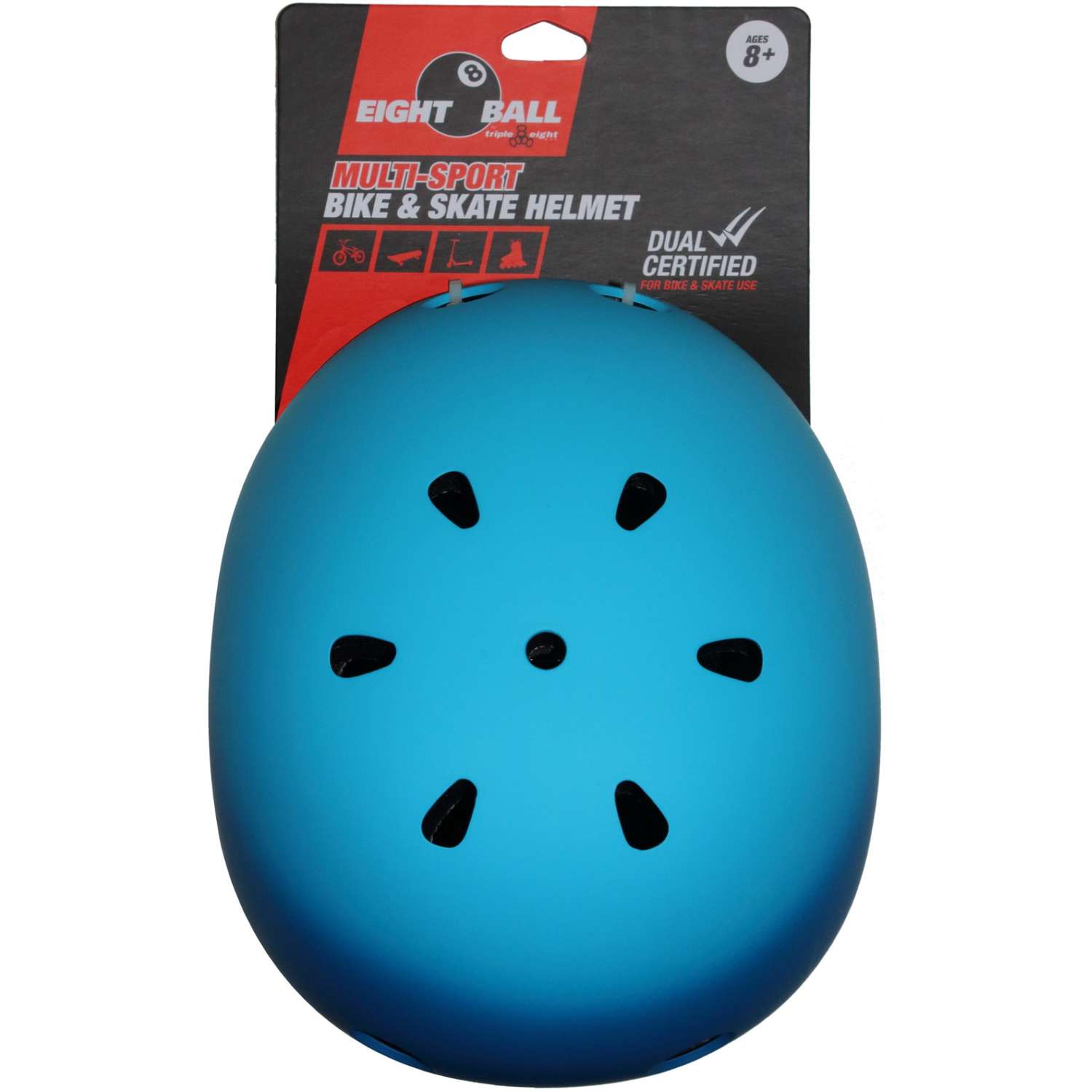 Шлем защитный спортивный Eight Ball Blue (синий) / размер L / возраст 8+ / обхват головы 52-56 см. / для детей - фото 2