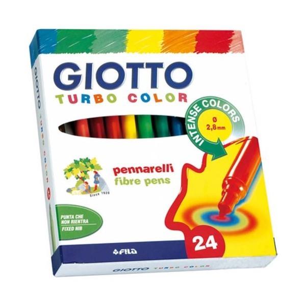 Набор фломастеров GIOTTO TurboColor 24цвета 71500 - фото 1