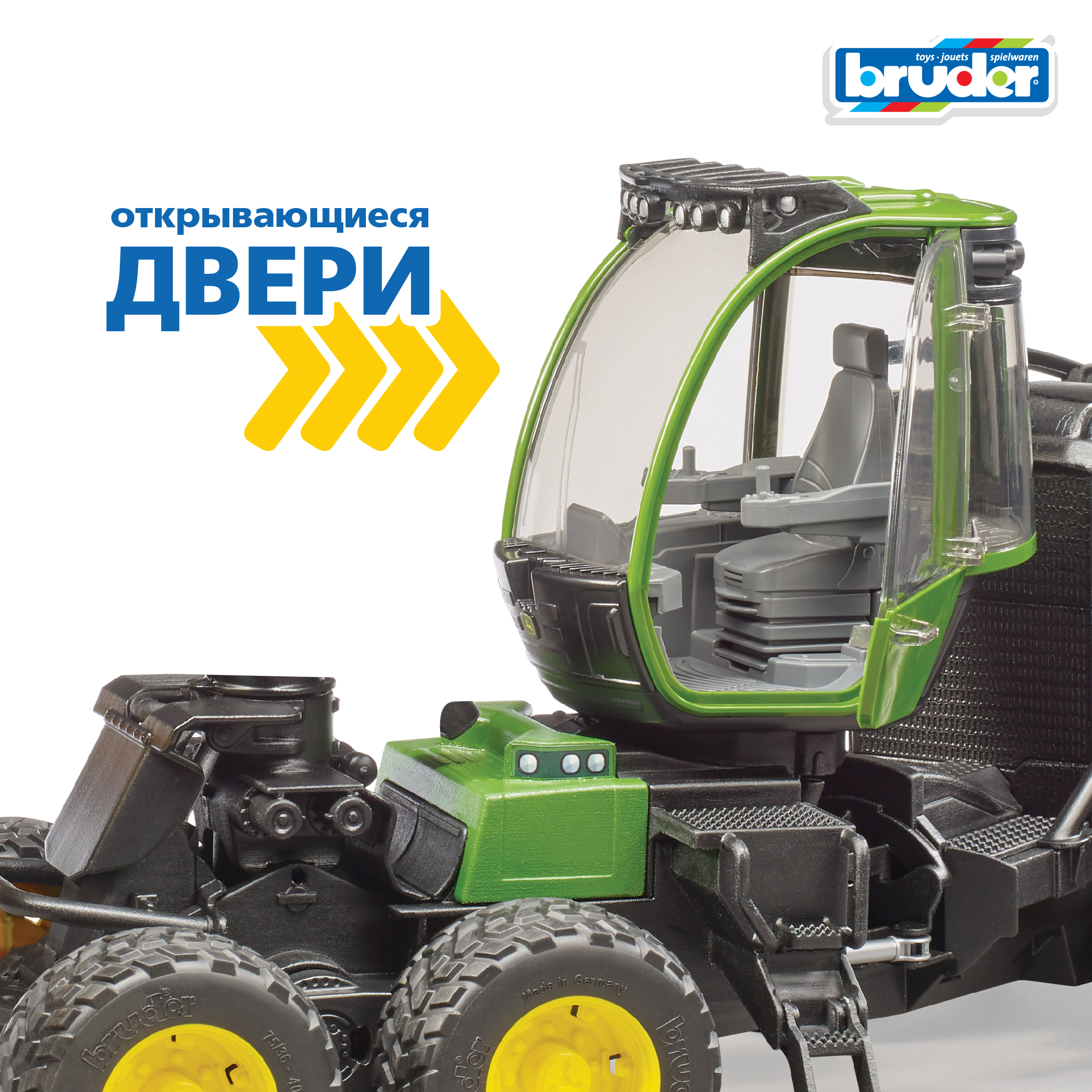 Комбайн Bruder John Deere Харвестер 1:16 02-135 - фото 6