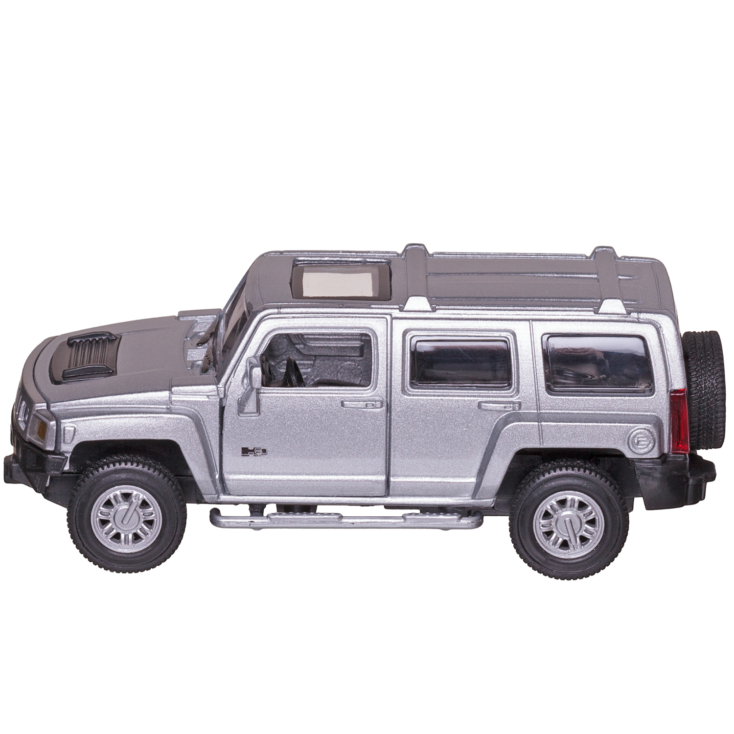 Автомобиль Abtoys Hummer MSZ 1:43 инерционный серебряный WE-15944S - фото 4