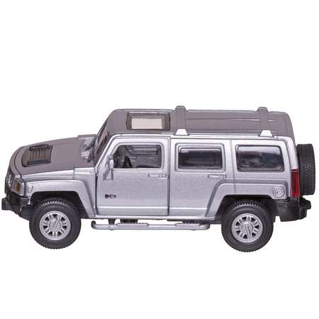 Автомобиль Abtoys Hummer MSZ 1:43 инерционный серебряный