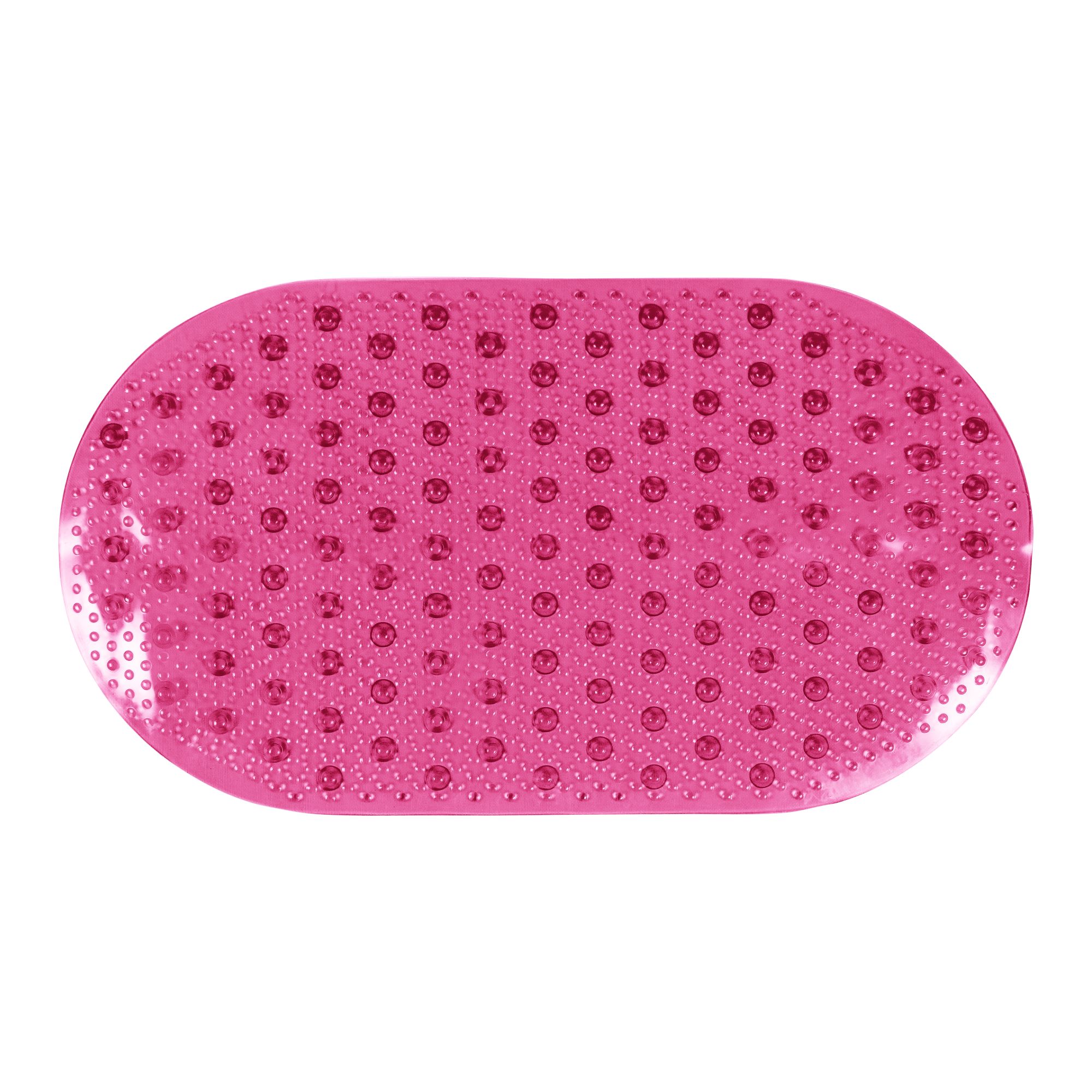 Коврик FOVERO для ванной SPA прозрачный Горошек 67х36см розовый - фото 2