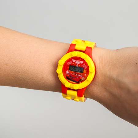 Часы Disney наручные лего Тачки с ремешком-конструктором