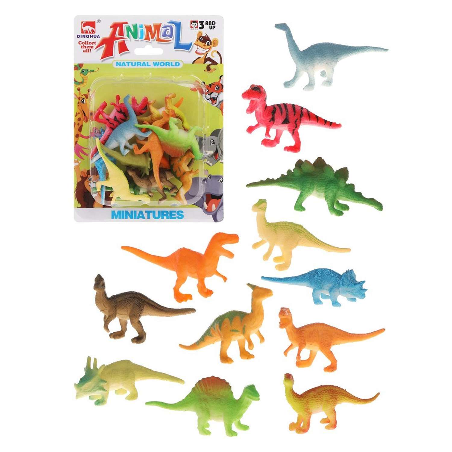 Набор фигурок Динозавры Наша Игрушка 12 шт для увлекательной игры - фото 1