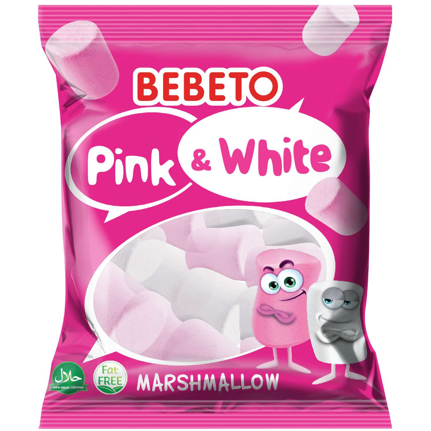 Суфле-маршмеллоу Bebeto Pink-white 60г - фото 1