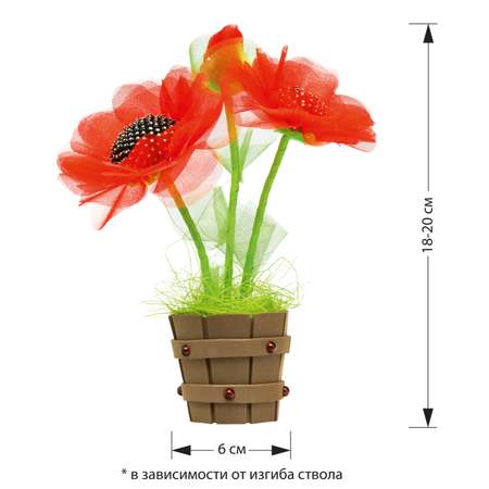 Набор для творчества Волшебная мастерская Пламенные маки топиарий