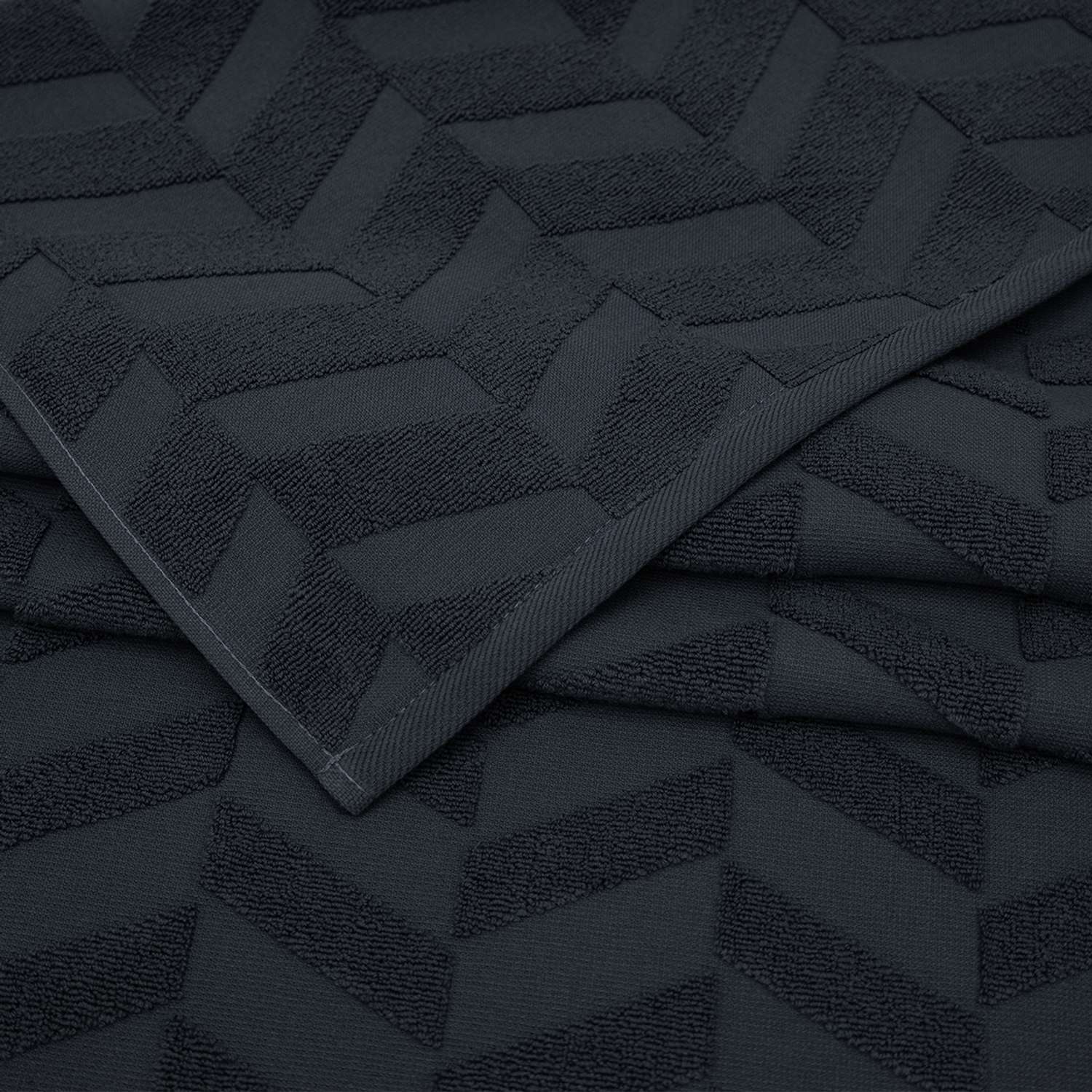 Махровое полотенце BRAVO Моноколор 70х130 черный - фото 2