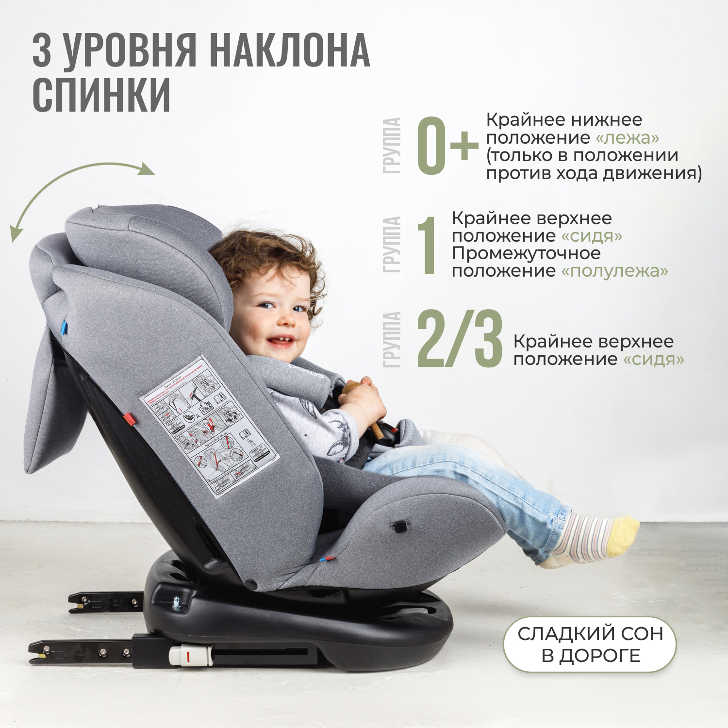 Детское автокресло SmartTravel Boss ISOFIX Light grey - фото 7