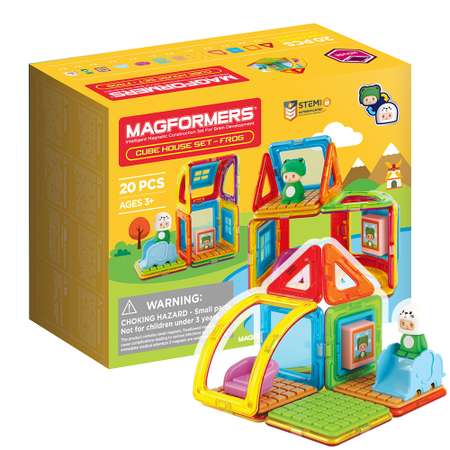 Магнитный конструктор MAGFORMERS Cube House Frog 20 деталей