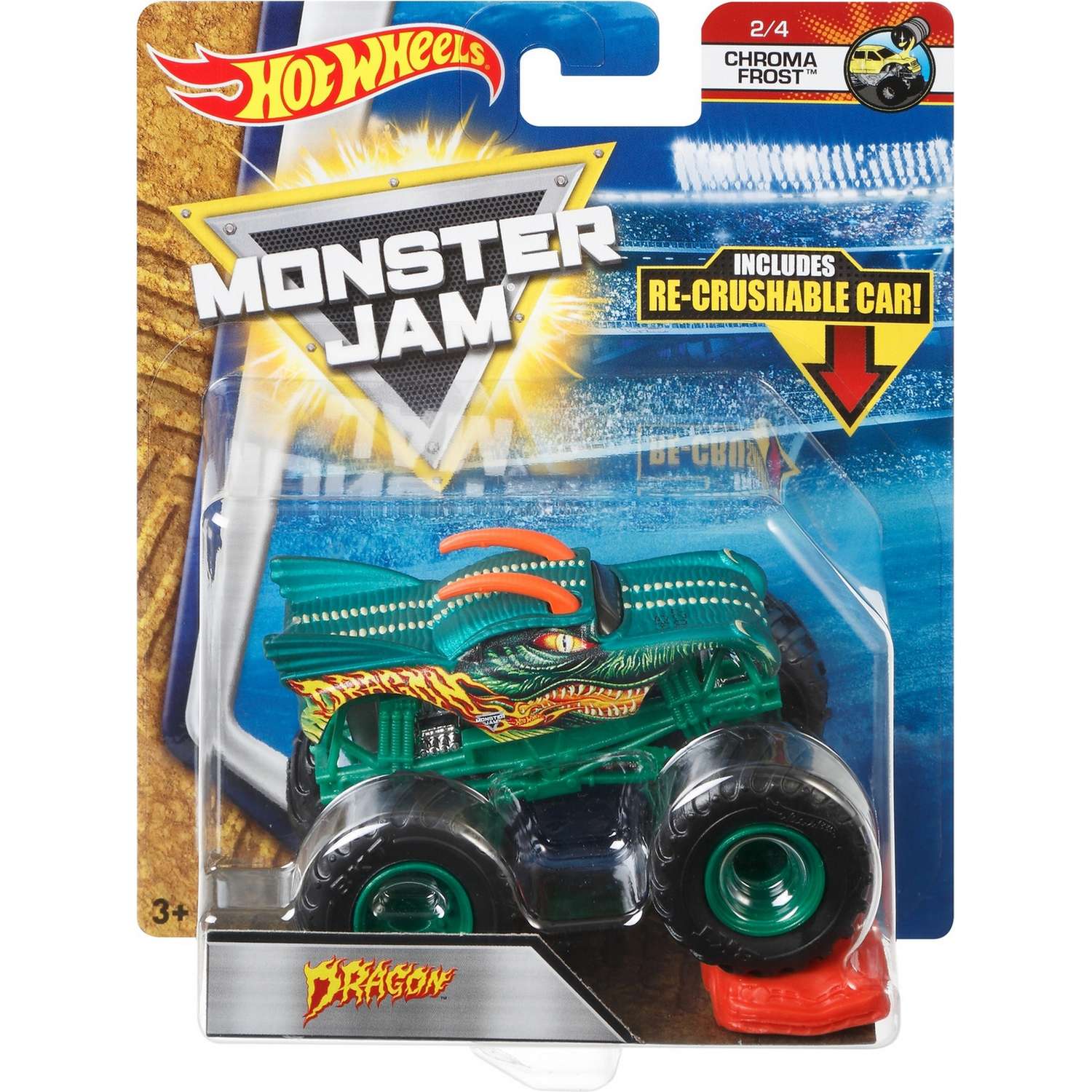 Машина Hot Wheels Monster Jam 1:64 Дракон FLW97 21572 - фото 2