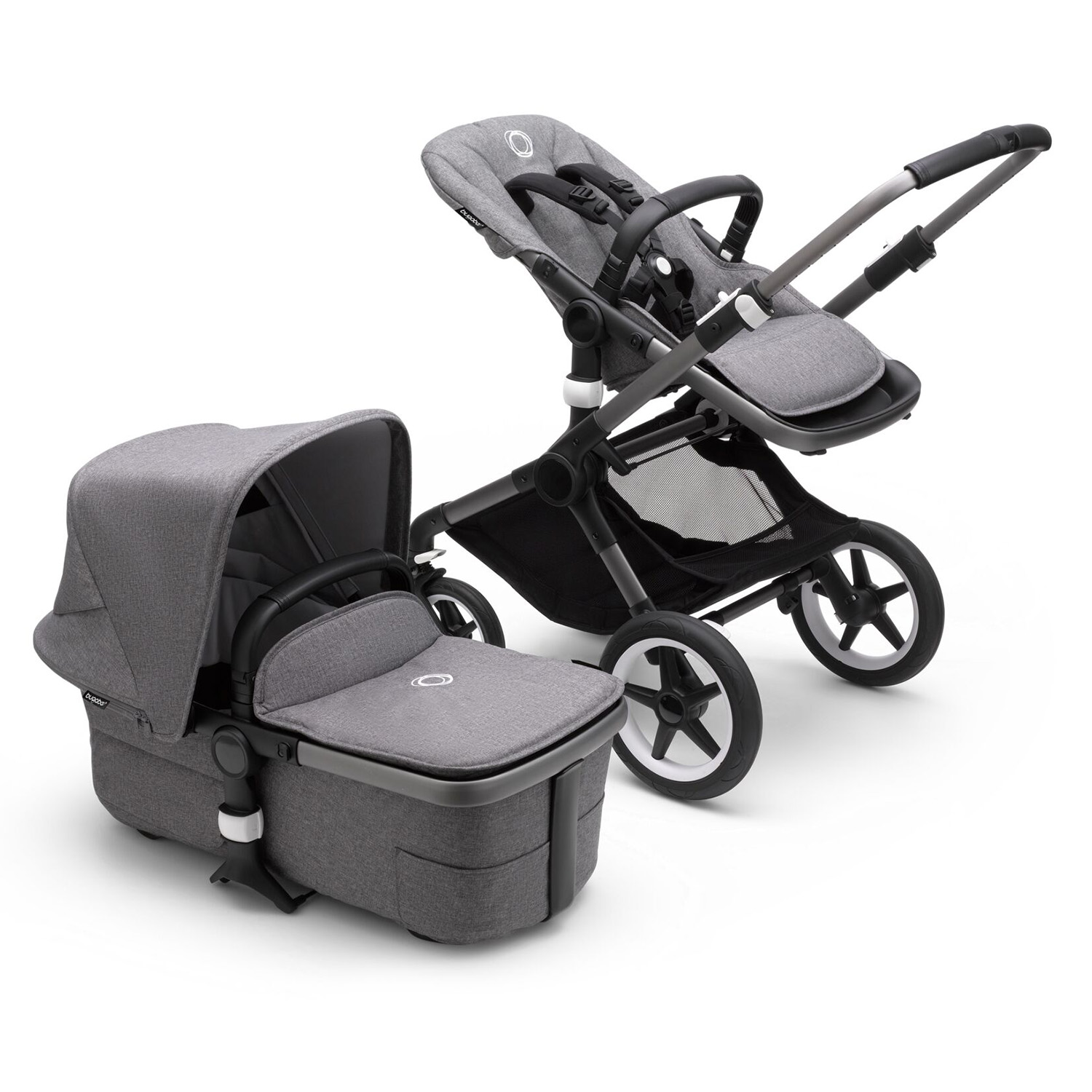 Коляска 2в1 Bugaboo Fox3 Complete Graphite Grey Melange-Grey Melange 2306010001 - фото 2