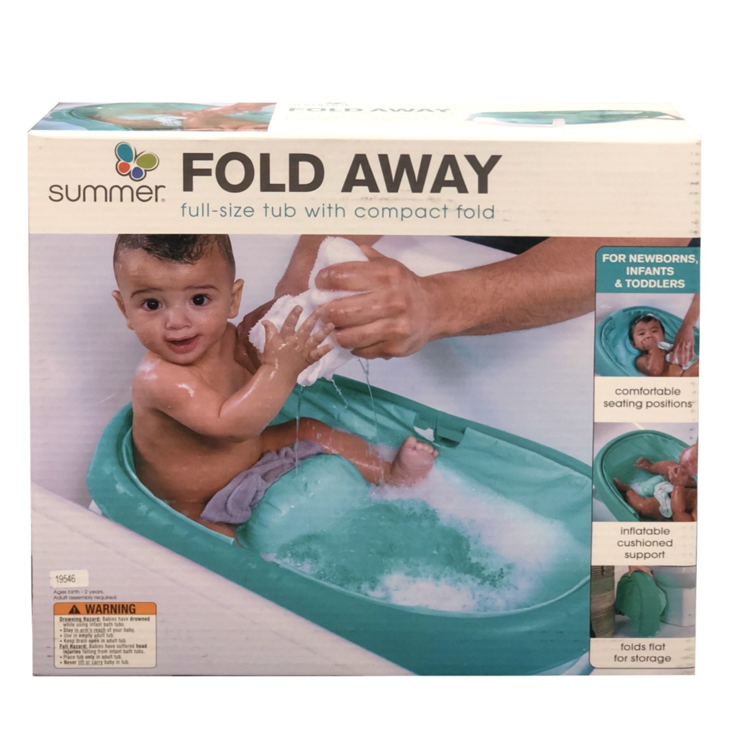 Ванночка Summer Infant Fold Away Bath складная Бирюзовая 19546 - фото 2