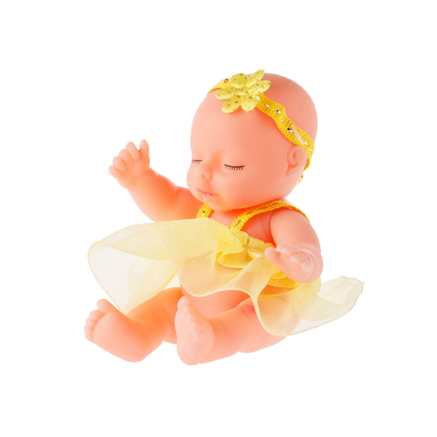 Кукла BABY STYLE Tutu Love в шаре желтый в шелковом сарафане 8211/желтый - фото 4