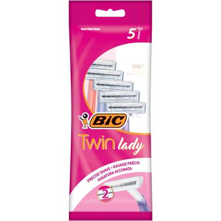 Набор бритв BIC одноразовых Twin Lady 5 шт